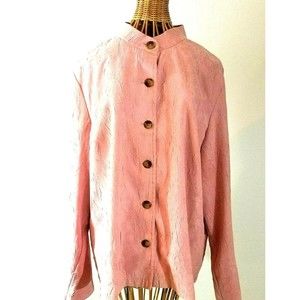 VTG Orvis Women's Textured Blazer Plus Size 20 Rose Jacket Made in USA Barbie
